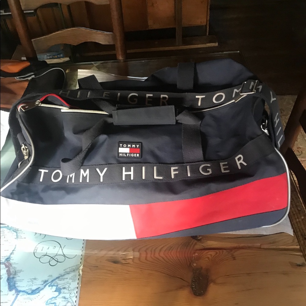 VINTAGE 90s Tommy Hilfiger Duffel Bag